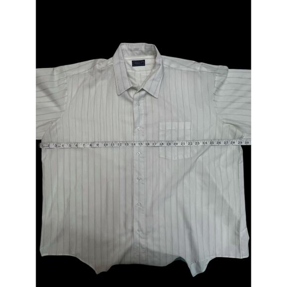 Vintage Golden V Big 3XL Button Down Long Sleeve White Dress Shirt - USA Made - Picture 10 of 12